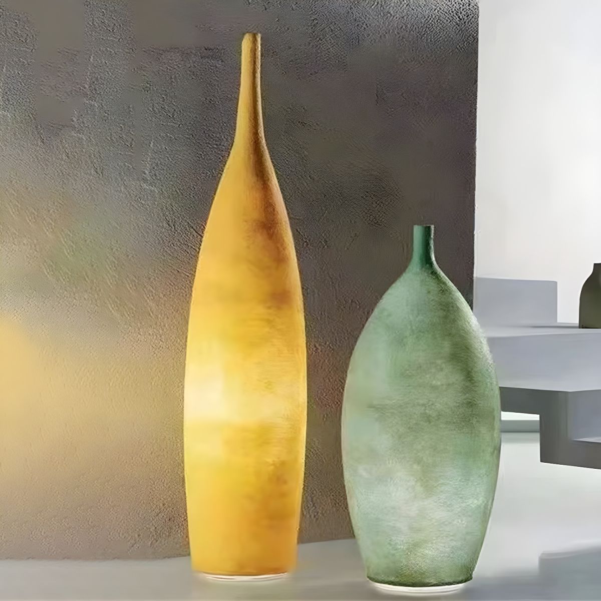 Modern Resin Shade LED Ambient Light Floor Lamp Indoor | Arvessa