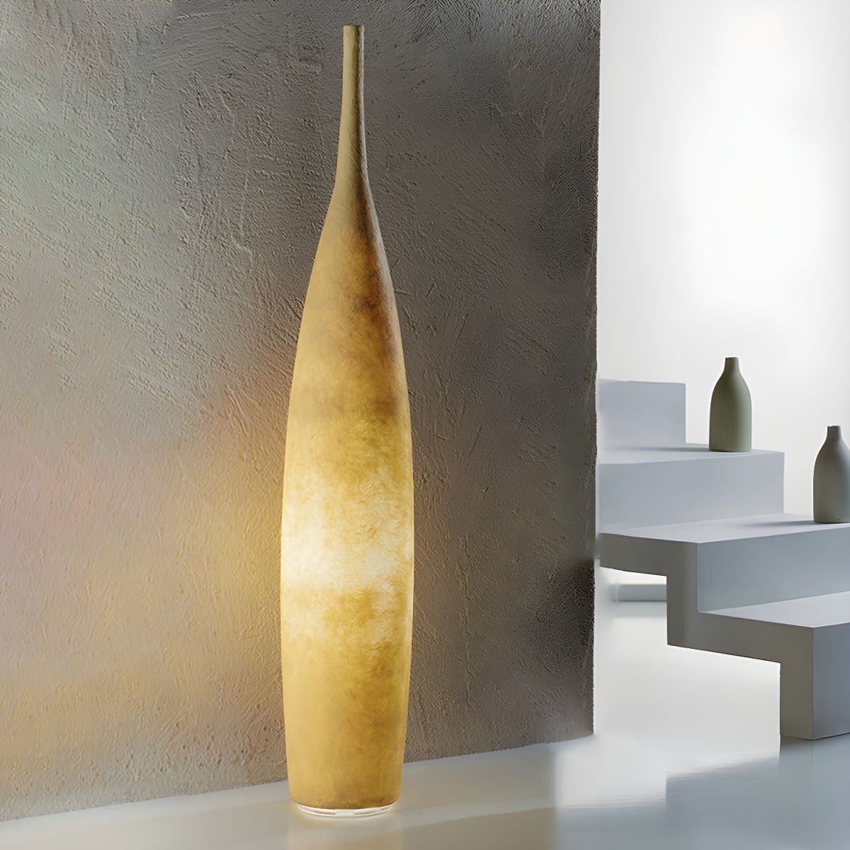 Modern Resin Shade LED Ambient Light Floor Lamp Indoor | Arvessa