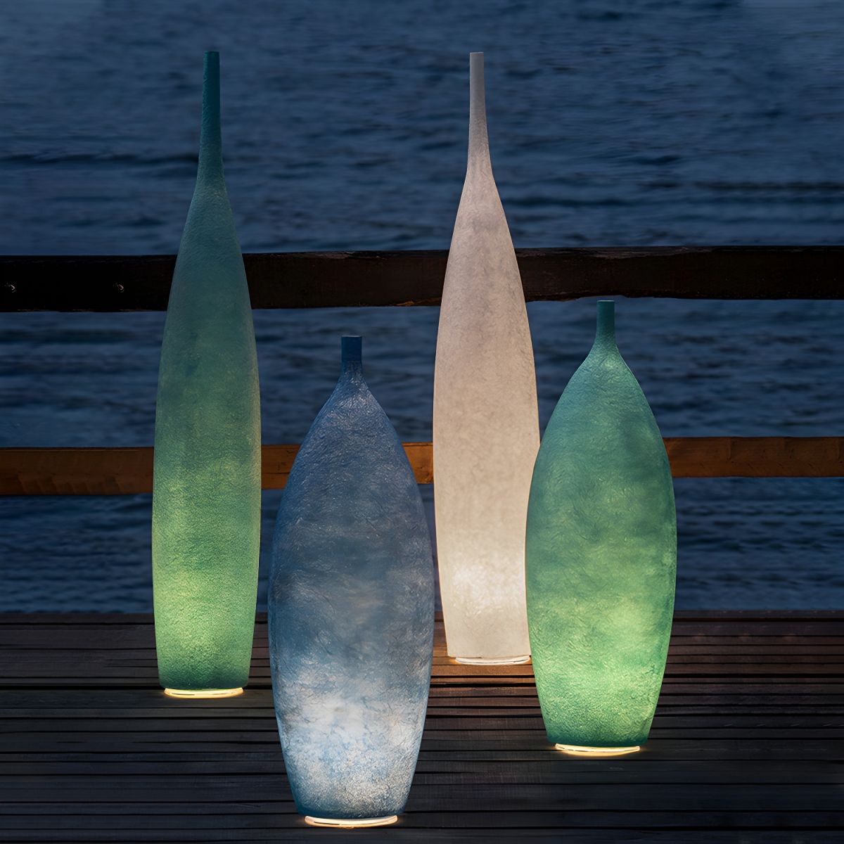 Modern Resin Shade LED Ambient Light Floor Lamp Indoor | Arvessa