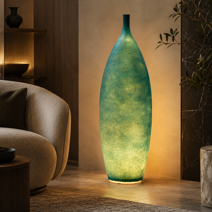 Modern Resin Shade LED Ambient Light Floor Lamp Indoor | Arvessa