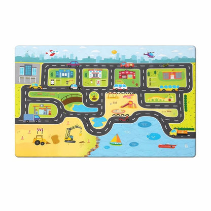 Modern Road Design Play Mat Kids Floor Rug Rectangle | Verolia
