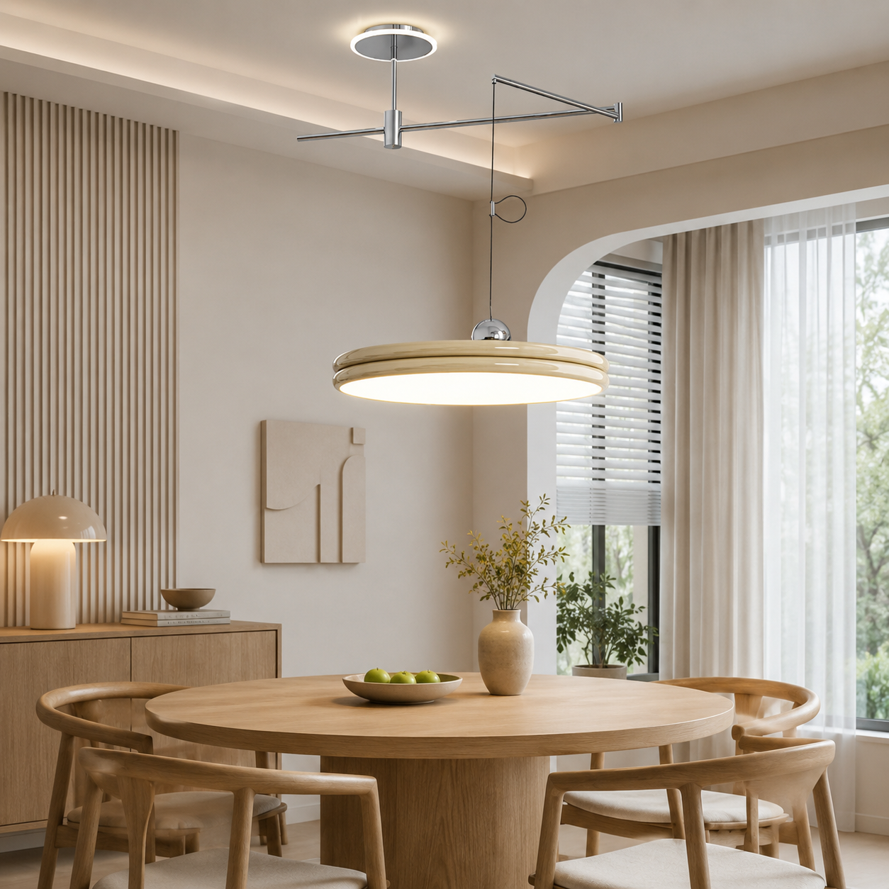 Modern Rotating Pendant Light With Adjustable LED Arms | Virello