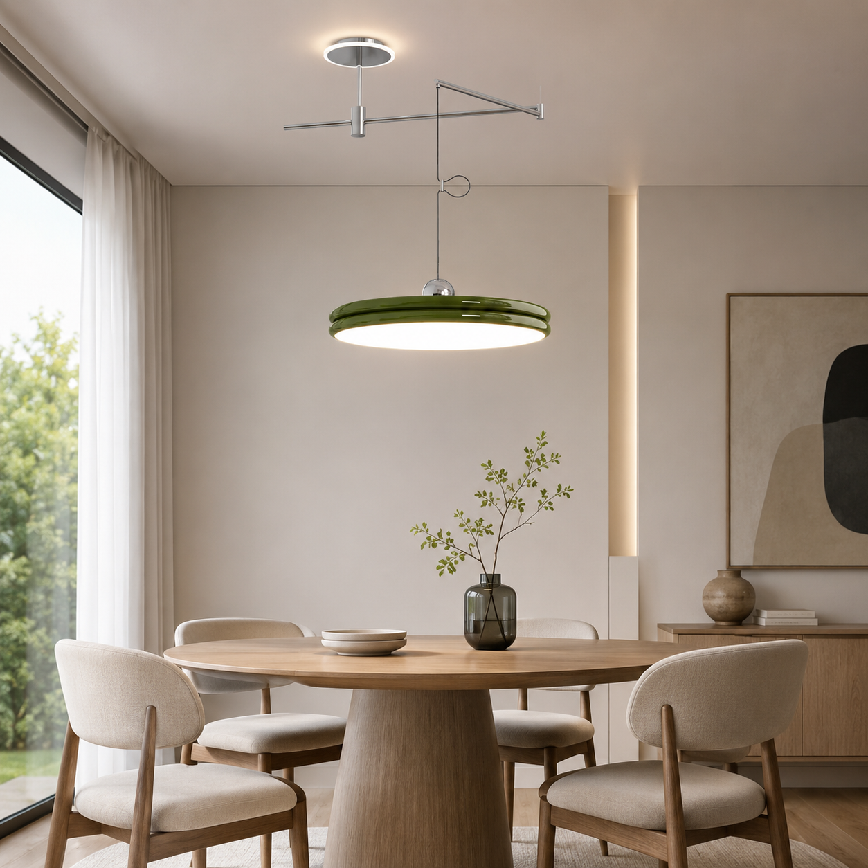 Modern Rotating Pendant Light With Adjustable LED Arms | Virello