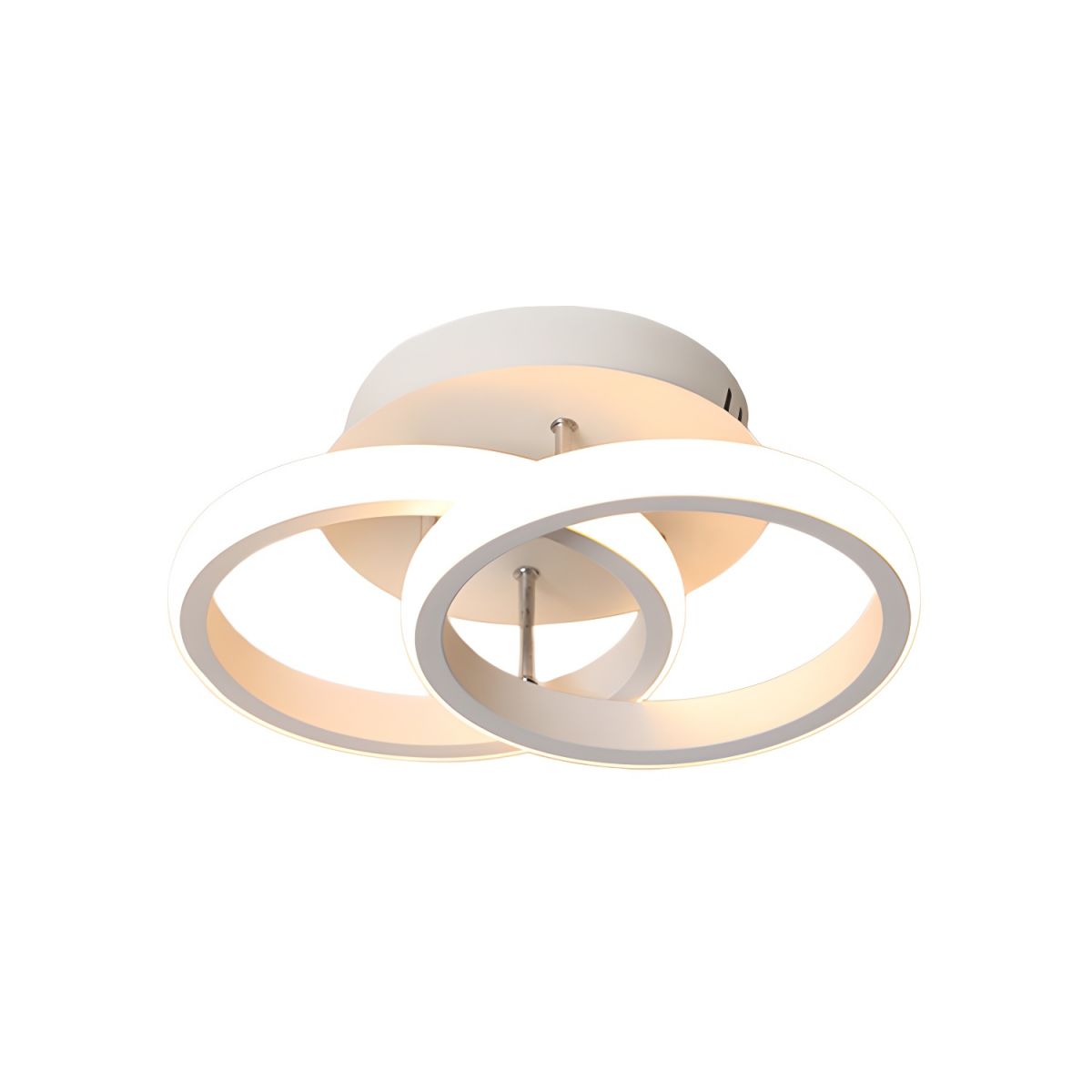 Modern Round LED Metal Semi Flush Ceiling Light | Ceilux