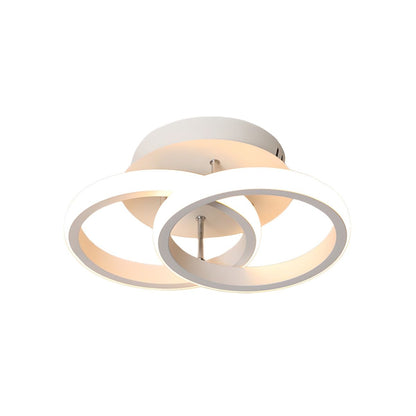 Modern Round LED Metal Semi Flush Ceiling Light | Ceilux