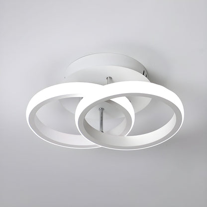 Modern Round LED Metal Semi Flush Ceiling Light | Ceilux