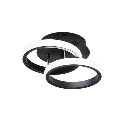 Modern Round LED Metal Semi Flush Ceiling Light | Ceilux