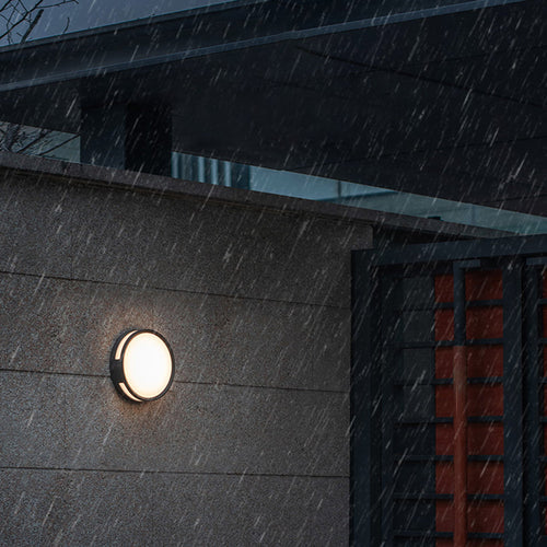 Modern Round LED Metal Wall Light for Outdoors | Nortiq