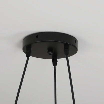 Modern Round Wood LED Chandelier Ceiling Pendant | Lunwora