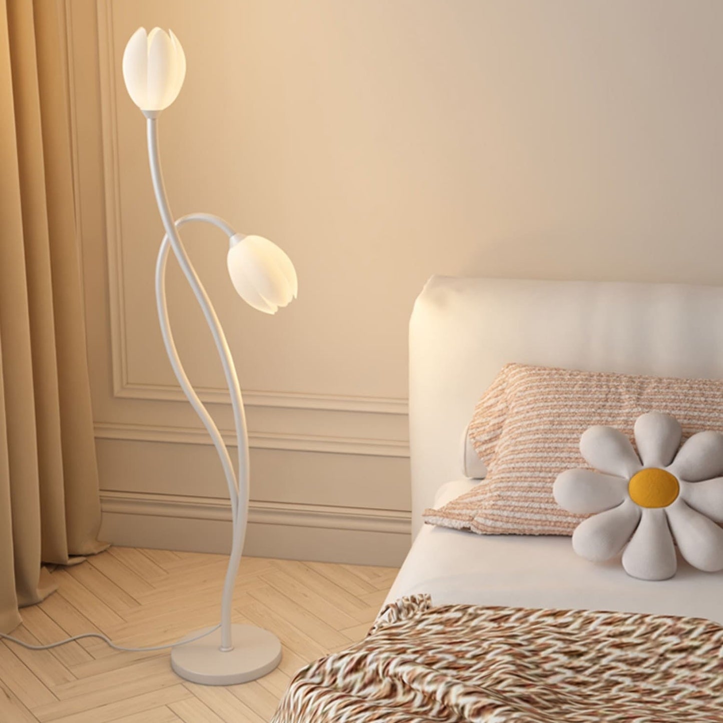 Modern Sculptural Metal Flower Floor Lamp Design | Floriva