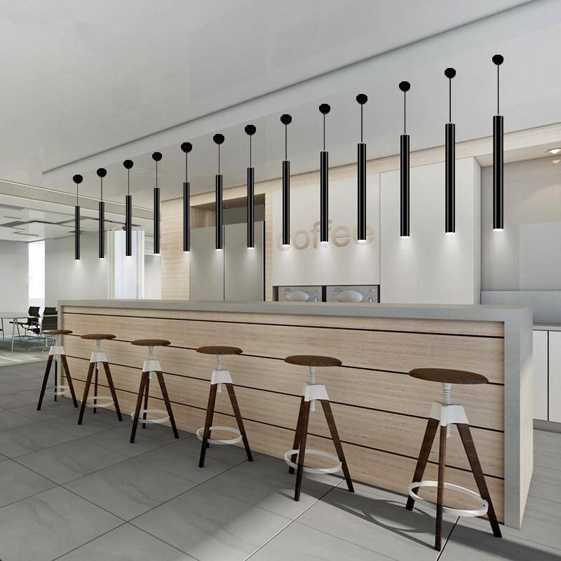 Modern Slim Metal LED Pendant Light for Dining Areas | Nyxelor