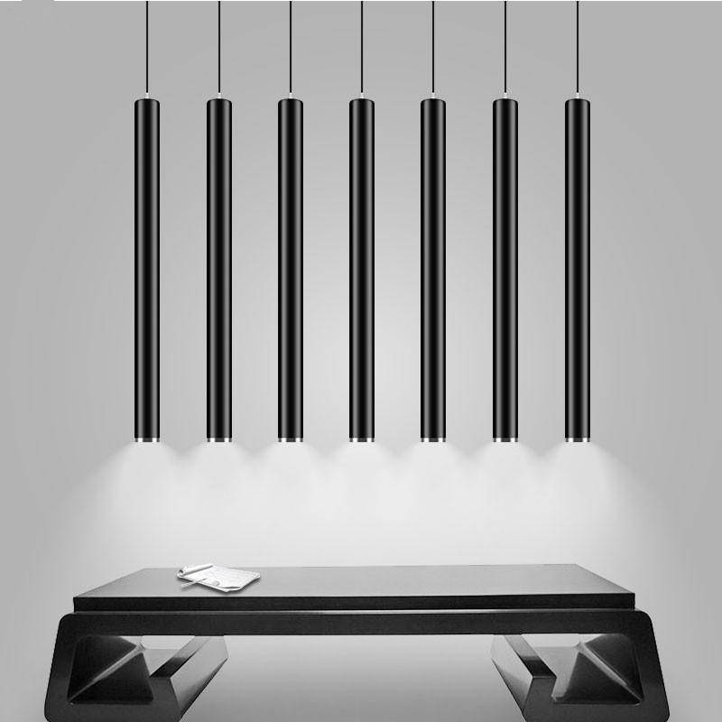 Modern Slim Metal LED Pendant Light for Dining Areas | Nyxelor