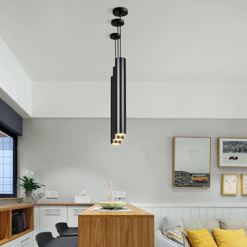 Modern Slim Metal LED Pendant Light for Dining Areas | Nyxelor