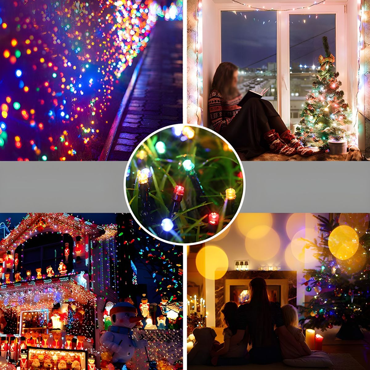 Modern Solar Outdoor String Light with LED Beads | Verina