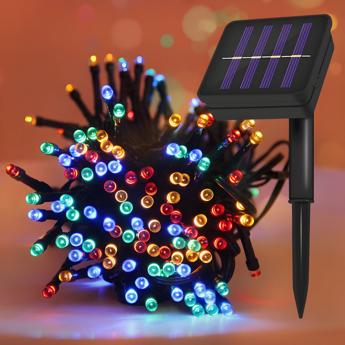 Modern Solar Outdoor String Light with LED Beads | Verina