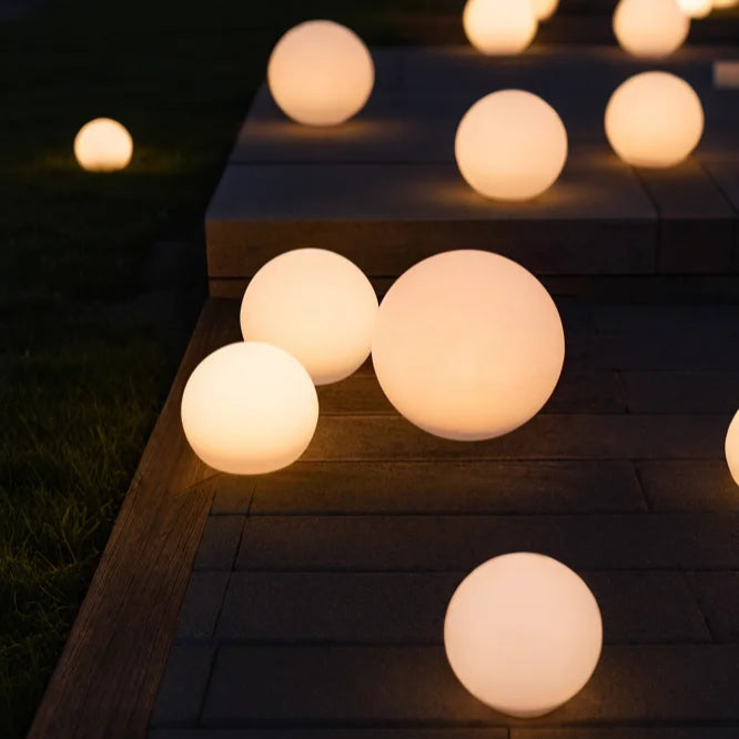 Modern Solar Sphere Outdoor Light for Indoor Outdoor Use | Lumivon