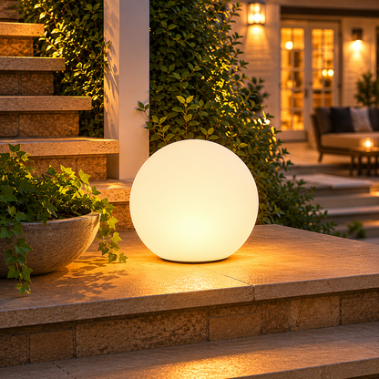 Modern Solar Sphere Outdoor Light for Indoor Outdoor Use | Lumivon