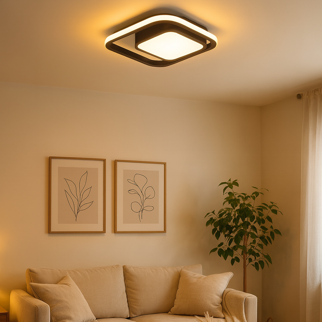 Modern Square Ring Integrated LED Ceiling Light | Talqen