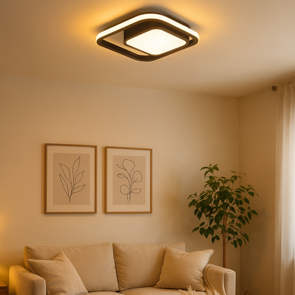 Modern Square Ring Integrated LED Ceiling Light | Talqen