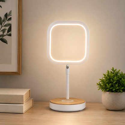 Modern Square Touch Dimming Table Lamp With LED Bulb | Elvaris