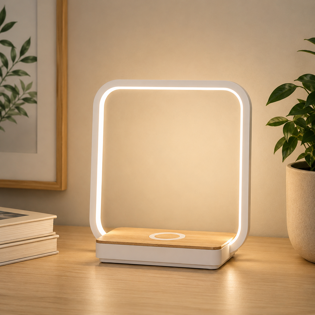 Modern Square Touch Dimming Table Lamp With LED Light | Auvrion