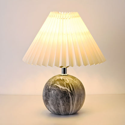 Modern Table Lamp with Ceramic Base Cone Shade | Zarnivo