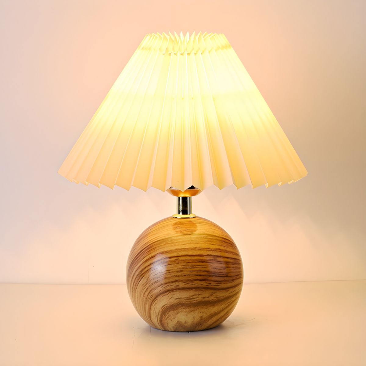 Modern Table Lamp with Ceramic Base Cone Shade | Zarnivo