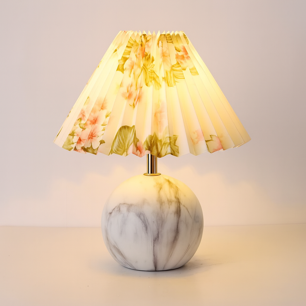 Modern Table Lamp with Ceramic Base Cone Shade | Zarnivo