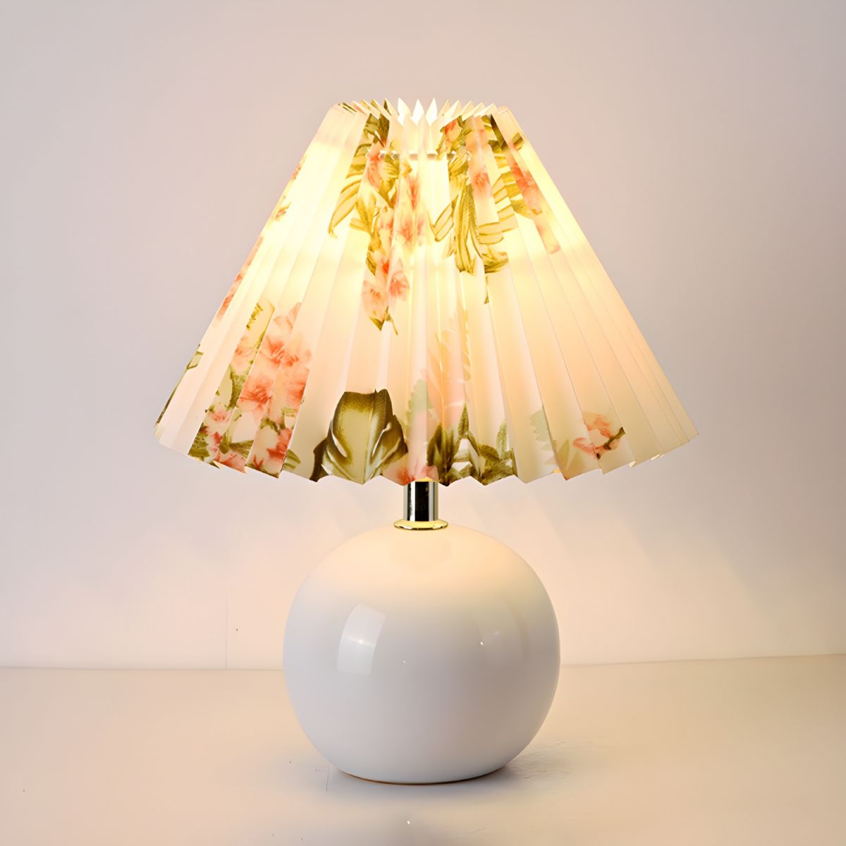 Modern Table Lamp with Ceramic Base Cone Shade | Zarnivo