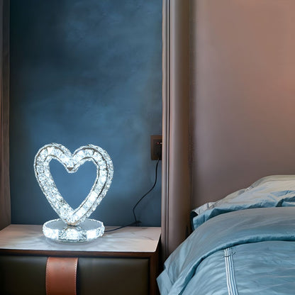 Modern Table Lamp with Crystal Shades and LED Light | Sarvico