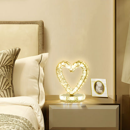 Modern Table Lamp with Crystal Shades and LED Light | Sarvico