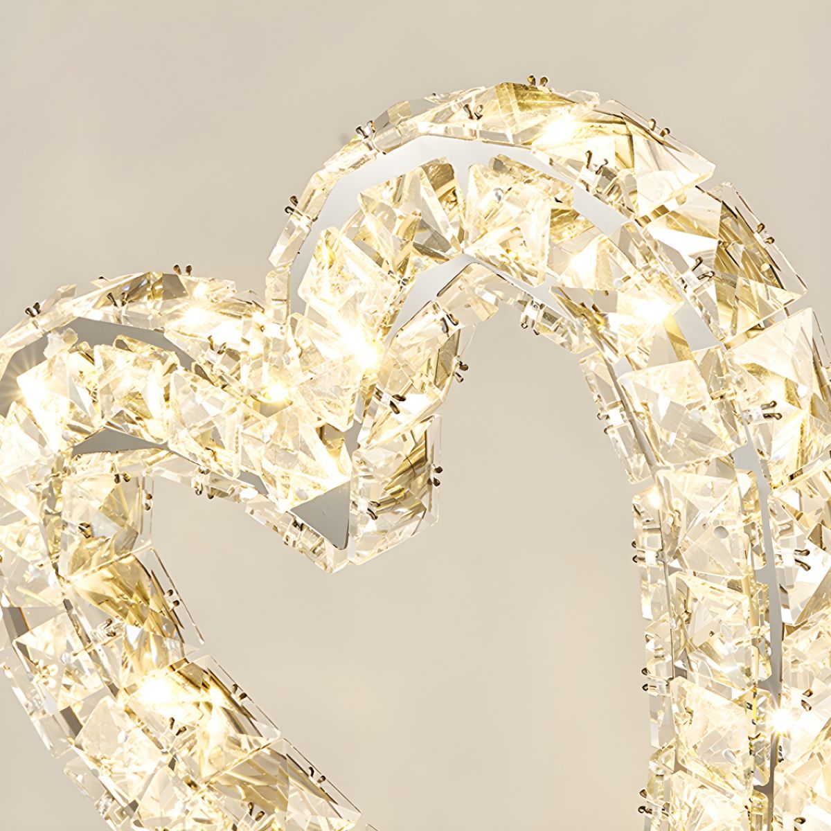 Modern Table Lamp with Crystal Shades and LED Light | Sarvico