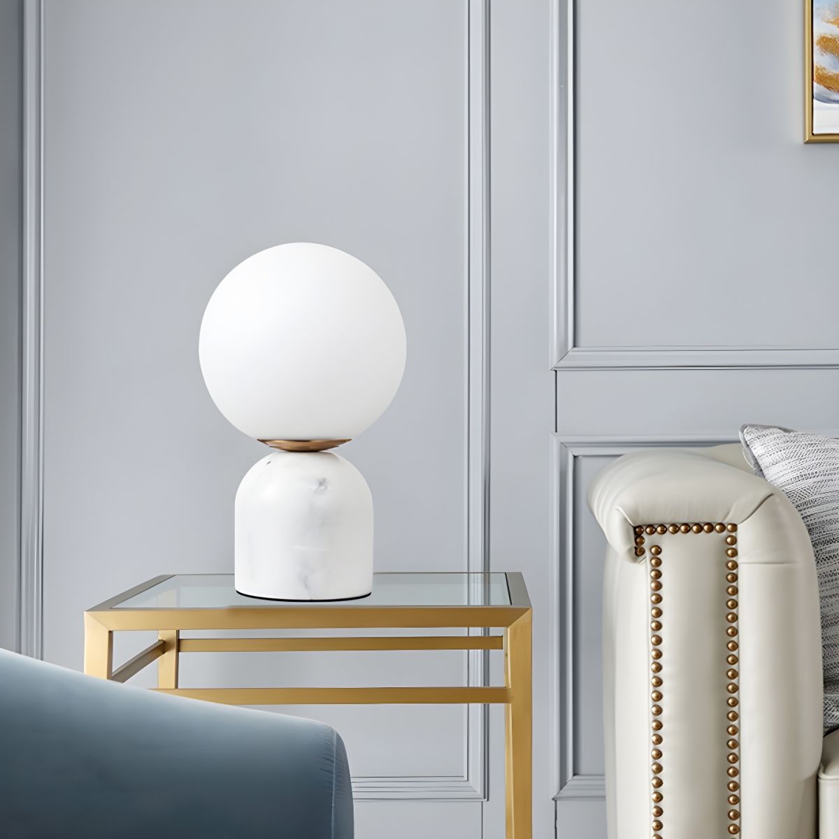 Modern Table Lamp with Dome Marble Base Design | Zarniqo