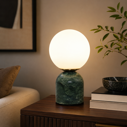 Modern Table Lamp with Dome Marble Base Design | Zarniqo