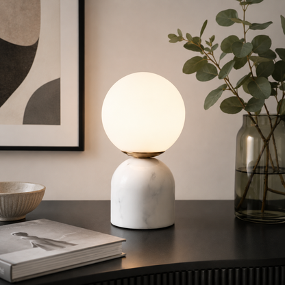 Modern Table Lamp with Dome Marble Base Design | Zarniqo