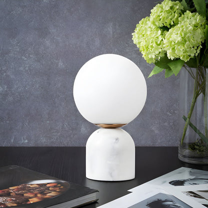 Modern Table Lamp with Dome Marble Base Design | Zarniqo