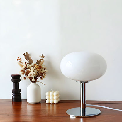 Modern Table Lamp with Glass Globe Shade Bedroom | Xelqora