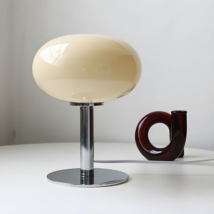 Modern Table Lamp with Glass Globe Shade Bedroom | Xelqora