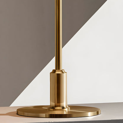 Modern Table Lamp with Glass Shade Metal Finish | Qynvora