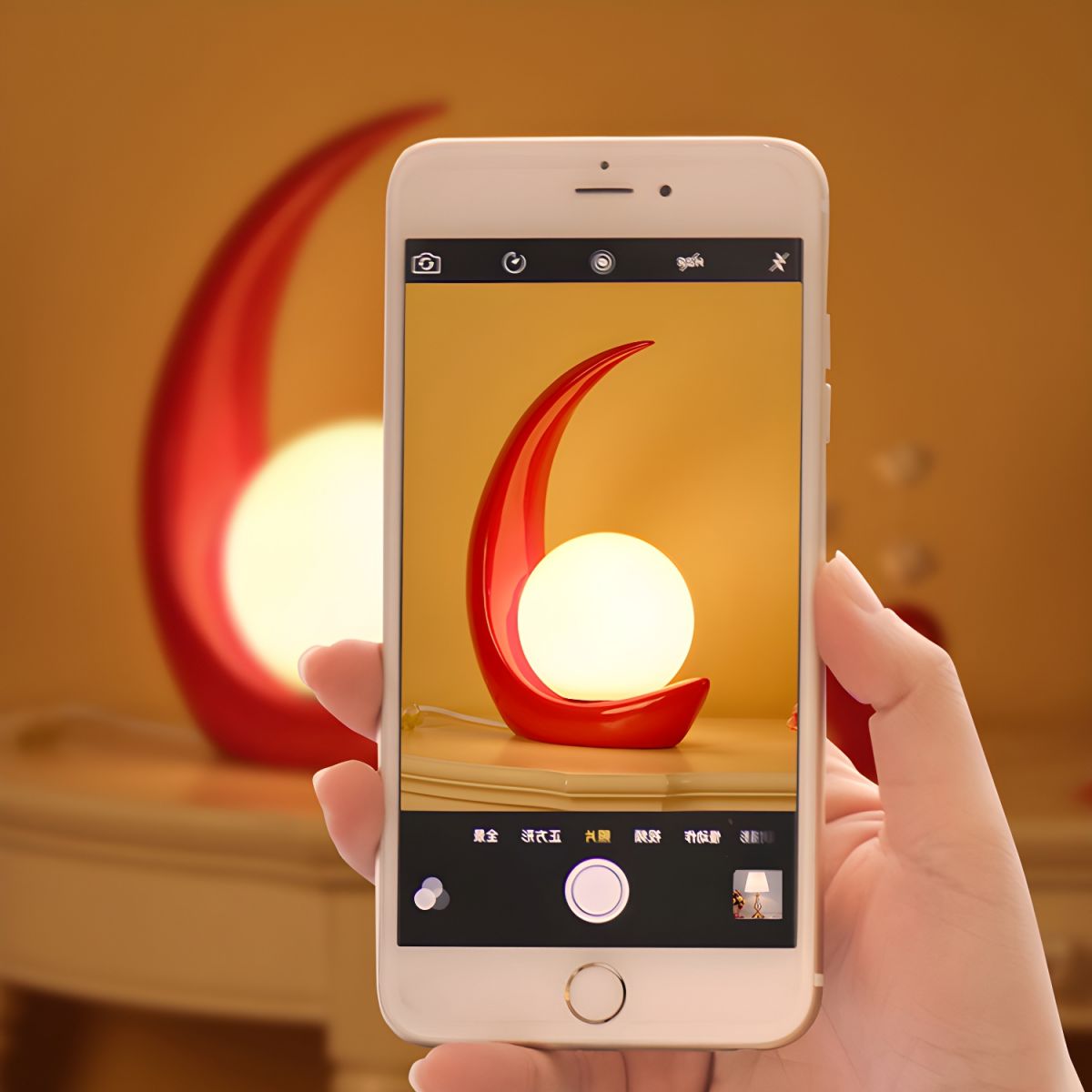 Modern Table Lamp with White Glass Globe Shade | Solvira