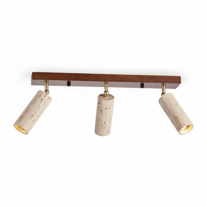 Modern Travertine Finish Ceiling Light Fixture | Polvra