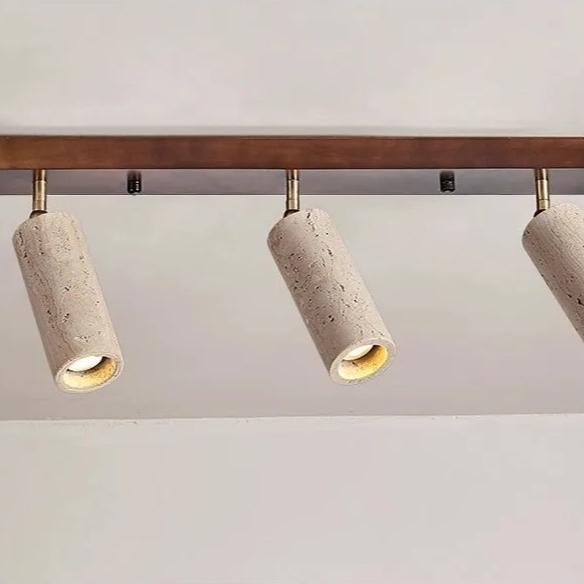 Modern Travertine Finish Ceiling Light Fixture | Polvra