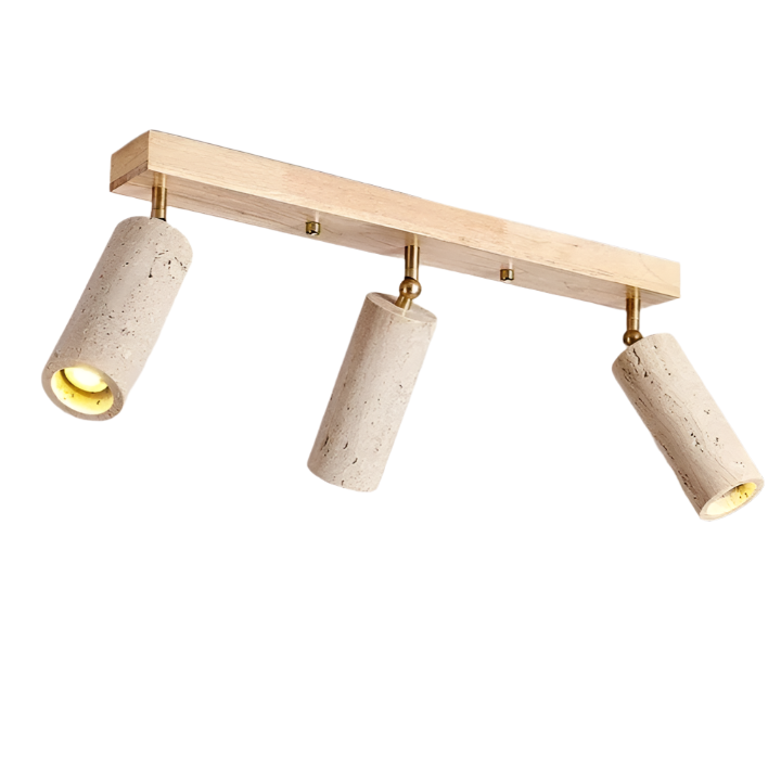Modern Travertine Finish Ceiling Light Fixture | Polvra