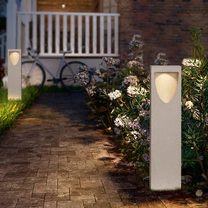 Modern Warm LED Stone Outdoor Path Light for Gardens | Stonara