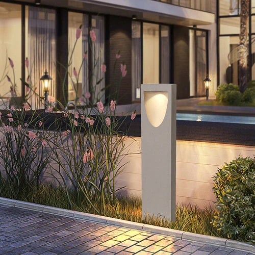 Modern Warm LED Stone Outdoor Path Light for Gardens | Stonara