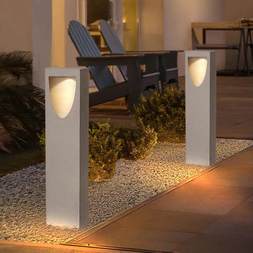 Modern Warm LED Stone Outdoor Path Light for Gardens | Stonara