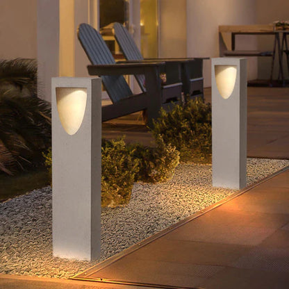 Modern Warm LED Stone Outdoor Path Light for Gardens | Stonara