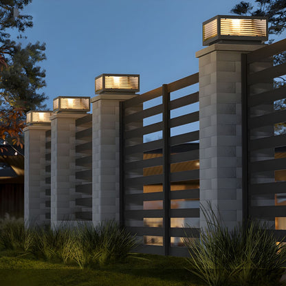 Modern Waterproof Square Metal Outdoor Light Fixture | Lumario