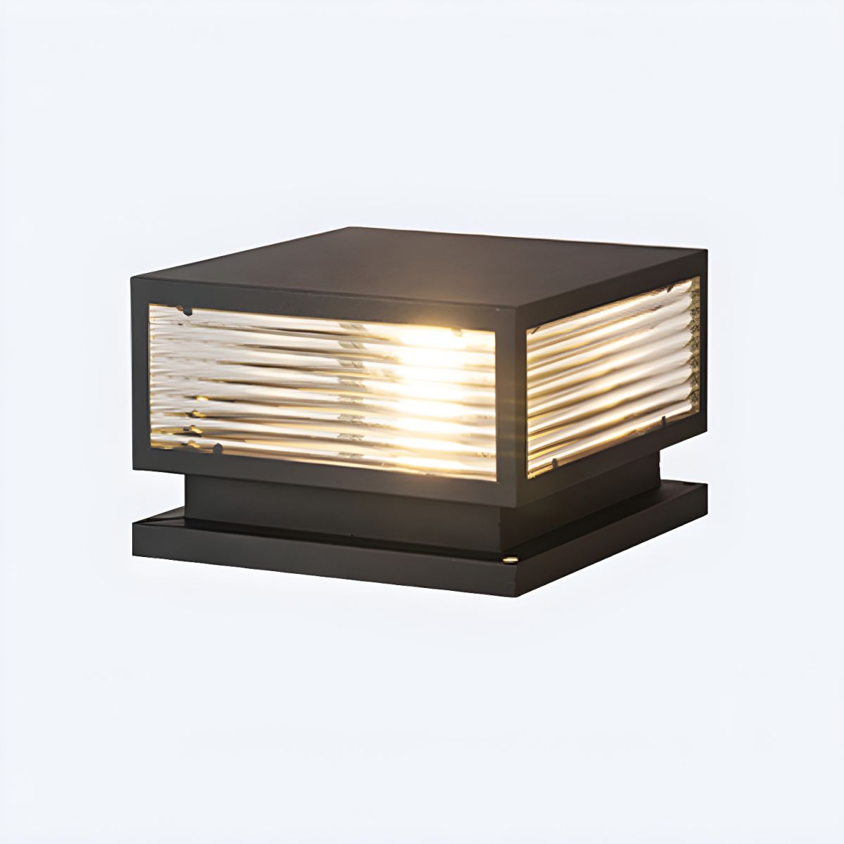 Modern Waterproof Square Metal Outdoor Light Fixture | Lumario
