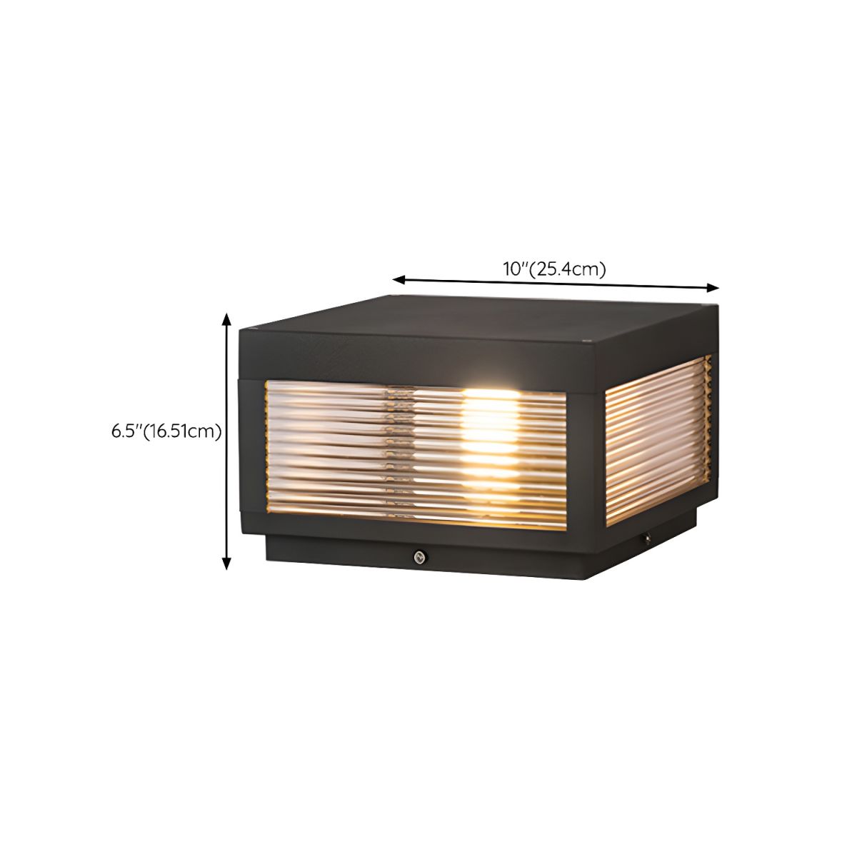 Modern Waterproof Square Metal Outdoor Light Fixture | Lumario